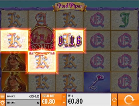 Призовая комбинация символов в игровом автомате Pied Piper